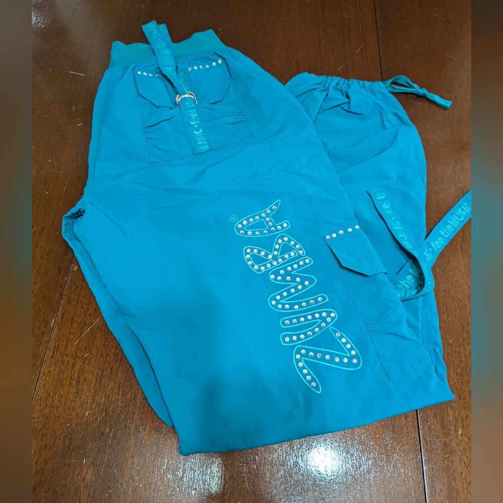 Zumba Teal Bling Cargo Pants